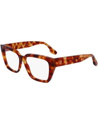 Victoria Beckham - Brown Acetate Glasses (frames) - Lyst