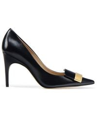 Sergio Rossi - Sr1 Leather Pumps With Pointed Toe And Distinctive Design - Lyst