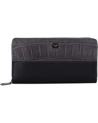 Dolce & Gabbana - Black Zip Around Continental Clutch Leather Wallet - Lyst