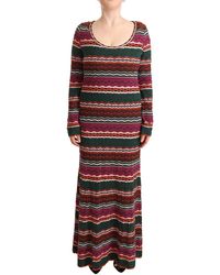 Missoni - Stripe Wool Knitted Maxi Sheath Dress - Lyst
