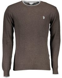 U.S. POLO ASSN. - Brown Wool Men's Sweater - Lyst