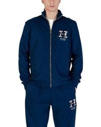 Tommy Hilfiger - Blue Recycled Cotton Sweatshirt - Lyst