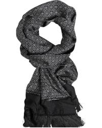 Dolce & Gabbana - Patterned Fringes Foulard Scarf - Lyst