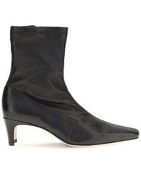 STAUD - Black Calf Leather Bos Taurus Ankle Boots - Lyst