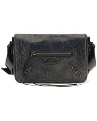 Balenciaga - Black Lamb Ovis Aries Aries Shoulder Bag - Lyst