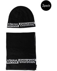 ARMANI EXCHANGE - Black Acrylic Scarf - Lyst