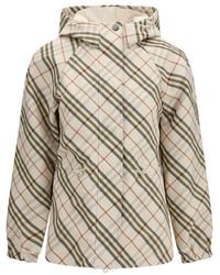 Burberry - Beige Polyester Clothing - Lyst