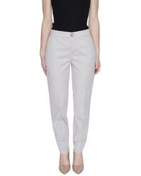 Street One - Beige Cotton Casual Pants - Lyst