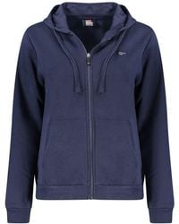 Norway 1963 - Blue Cotton Sweatshirt With Hood And Zip - Lyst