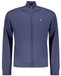 Napapijri - Blue Cotton Men Cardigan - Lyst