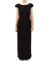 Dolce & Gabbana - Elegant Silk Shortsleeved Evening Gown - Lyst
