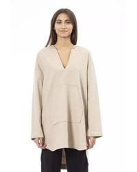 Alpha Studio - Beige Wool Hoodie - Lyst