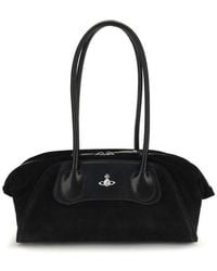Vivienne Westwood - Black Calf Leather Bos Taurus Shoulder Bag - Lyst
