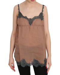 Pink Memories - Lace Spaghetti Strap Tank Top Blouse - Lyst