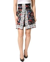 Dolce & Gabbana - Floral Lace Cotton Highwaist Mini Skirt Co+Se - Lyst