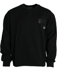 Dolce & Gabbana - Logo Cotton Long Sleeves Sweatshirt Sweater - Lyst