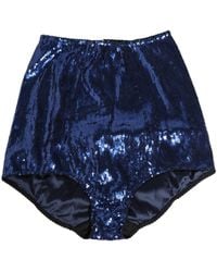 Dolce & Gabbana - Blue Sequined High Waist Girdle Panty Underwear - Lyst