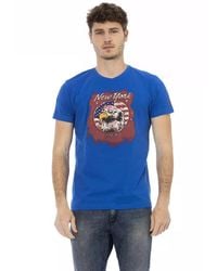 TRUSSARDI ACTION - Blue Cotton Men's T - Lyst