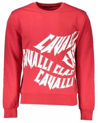 Class Roberto Cavalli - Pink Cotton Sweater - Lyst
