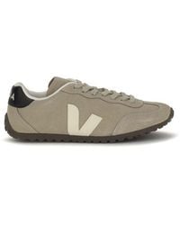 Veja - Beige Suede Leather Low Top Sneakers - Lyst