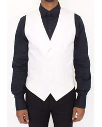 Dolce & Gabbana - Cotton Silk Blend Dress Vest Blazer - Lyst