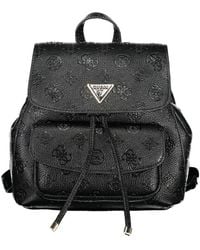Guess - Black Polyethylene Backpack - Lyst