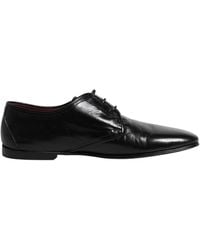 Dolce & Gabbana - Black Leather Lace Up Derby Dress Formal Shoes - Lyst