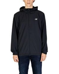 New Balance - Black Recycled Polyester Jacket - Lyst