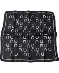 Dolce & Gabbana - Horseshoe Silk Square Handkerchief Scarf - Lyst