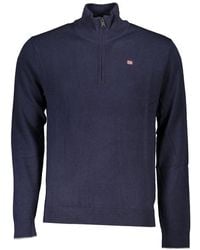 Napapijri - Elegant Half-Zip Embroidered Sweater - Lyst