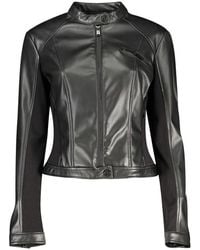 Guess - Black Polyurethane 's Jacket - Lyst