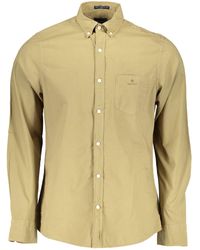 GANT - Green Cotton Shirt - Lyst
