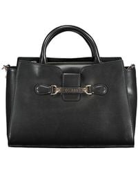 Guess - Black Polyurethane Handbag - Lyst