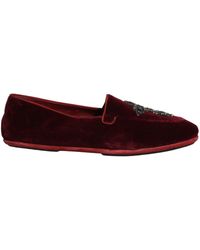 Dolce & Gabbana - Red Suede Embellished Men Dress Loafers Shoes - Lyst