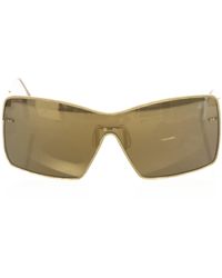 Frankie Morello - Elegant Metallic Shield Sunglasses - Lyst