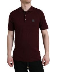 Dolce & Gabbana - Elegant Cotton Blend Polo Tee - Lyst