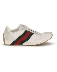 Gucci - White Polyester Athletic Sneakers - Lyst