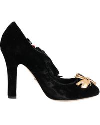 Dolce & Gabbana - Flower Velvet Party Heels - Lyst