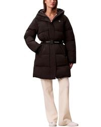 Calvin Klein - Black Polyamide Coat - Lyst
