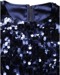 Dolce & Gabbana - Sequined Sleeveless Cropped Tank Top Nylon - Lyst