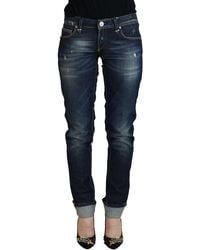 Acht - Elegant Slim Fit Low Waist Denim Pants - Lyst