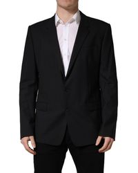 Dolce & Gabbana - Single Breasted 2 Button Suit Jacket Elastane Virgin Wool - Lyst