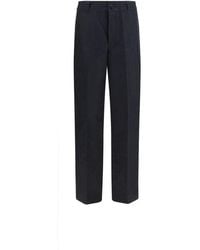 Prada - Black Cotton Casual Pants - Lyst