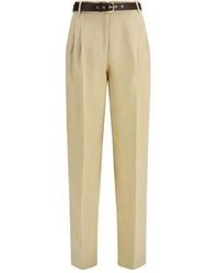 Max Mara - Beige Linen Casual Pants - Lyst