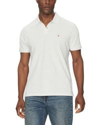 Calvin Klein - White Cotton Polo Shirt - Lyst