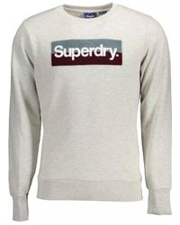 Superdry - Gray Cotton Sweater - Lyst