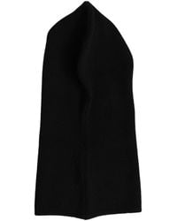 Dolce & Gabbana - Men Black Wool Ribbed Knit Balaclava Wrap One Size Hat - Lyst