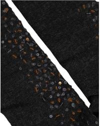 Dolce & Gabbana - Dark Gray Sequined Wool Knee High Accessory Socks - Lyst