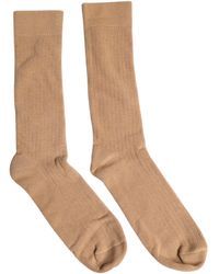 Dolce & Gabbana - Brown Solid Cotton Mid Calf Men Socks - Lyst
