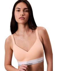 Calvin Klein - Orange Cotton Bra - Lyst